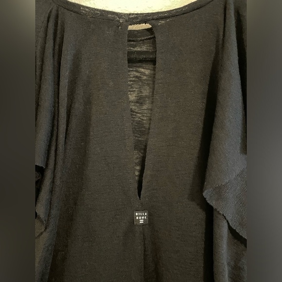 Billabong Women’s Swim Cover Dress Medium Black Out For Waves Semi Sheer Coastal - Picture 9 of 17